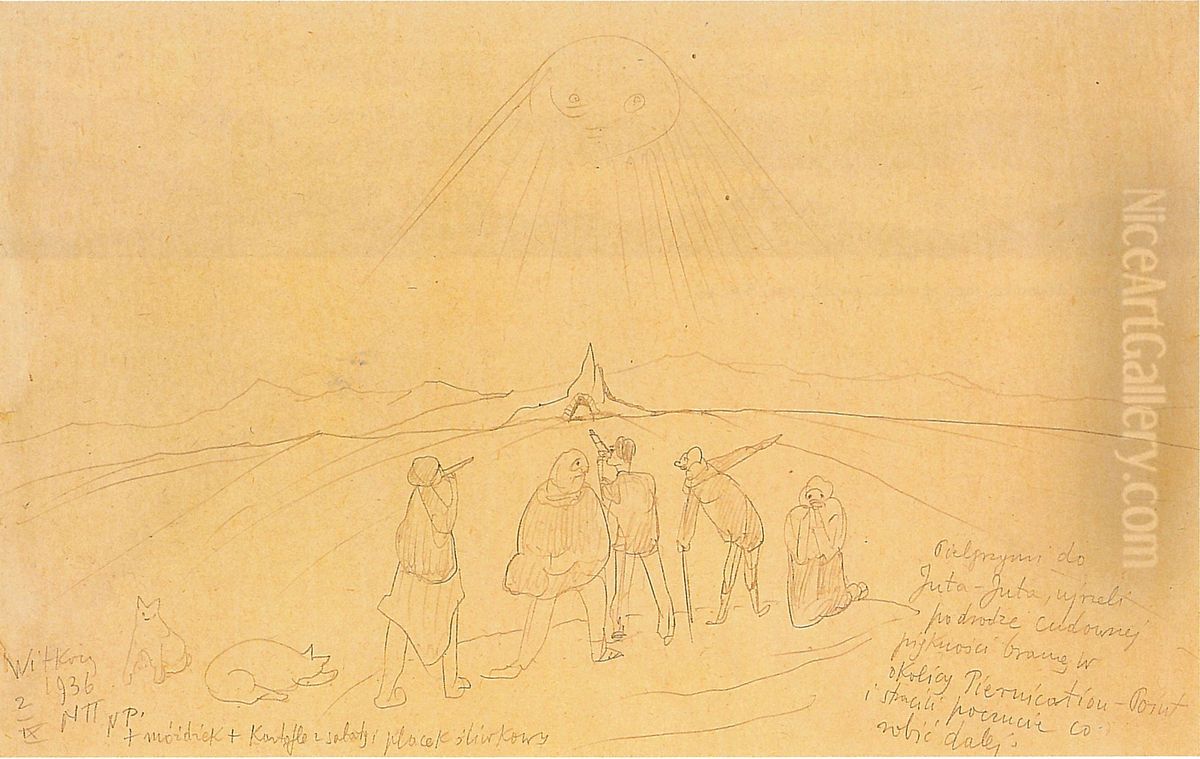 Pielgrzymi to Juta-Juta ... Oil Painting by Stanislaw Ignacy Witkiewicz (Witkacy)