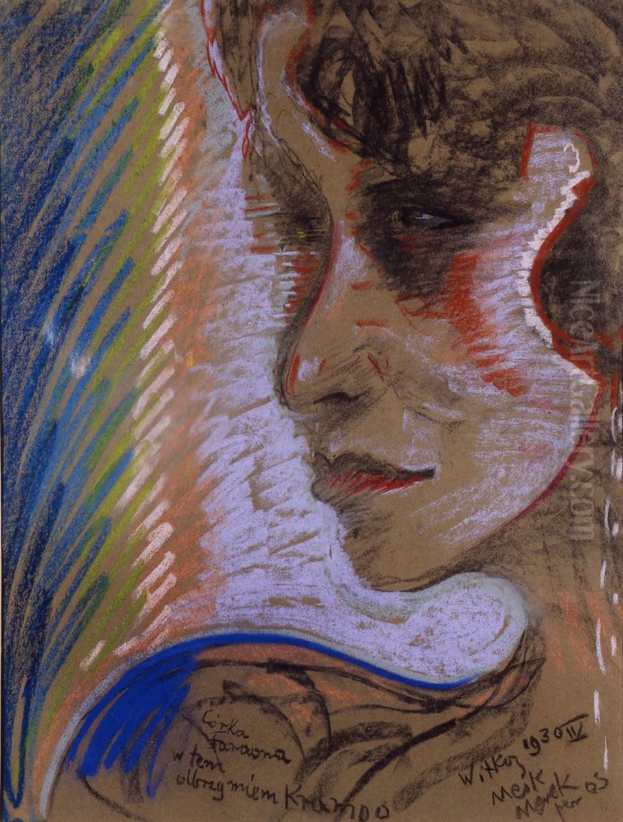 Portrait of Aleksandra Totwenowa Oil Painting by Stanislaw Ignacy Witkiewicz (Witkacy)