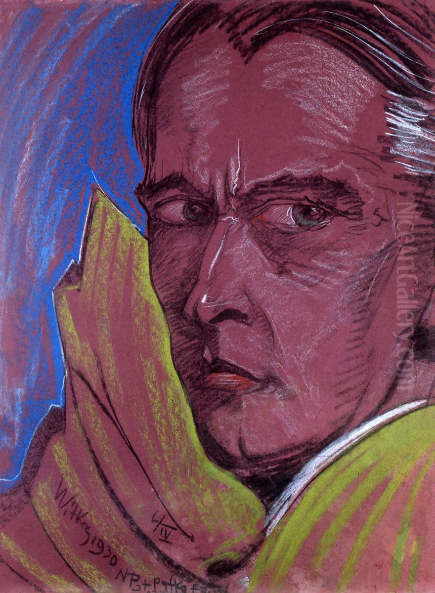 Self-portrait Oil Painting by Stanislaw Ignacy Witkiewicz (Witkacy)