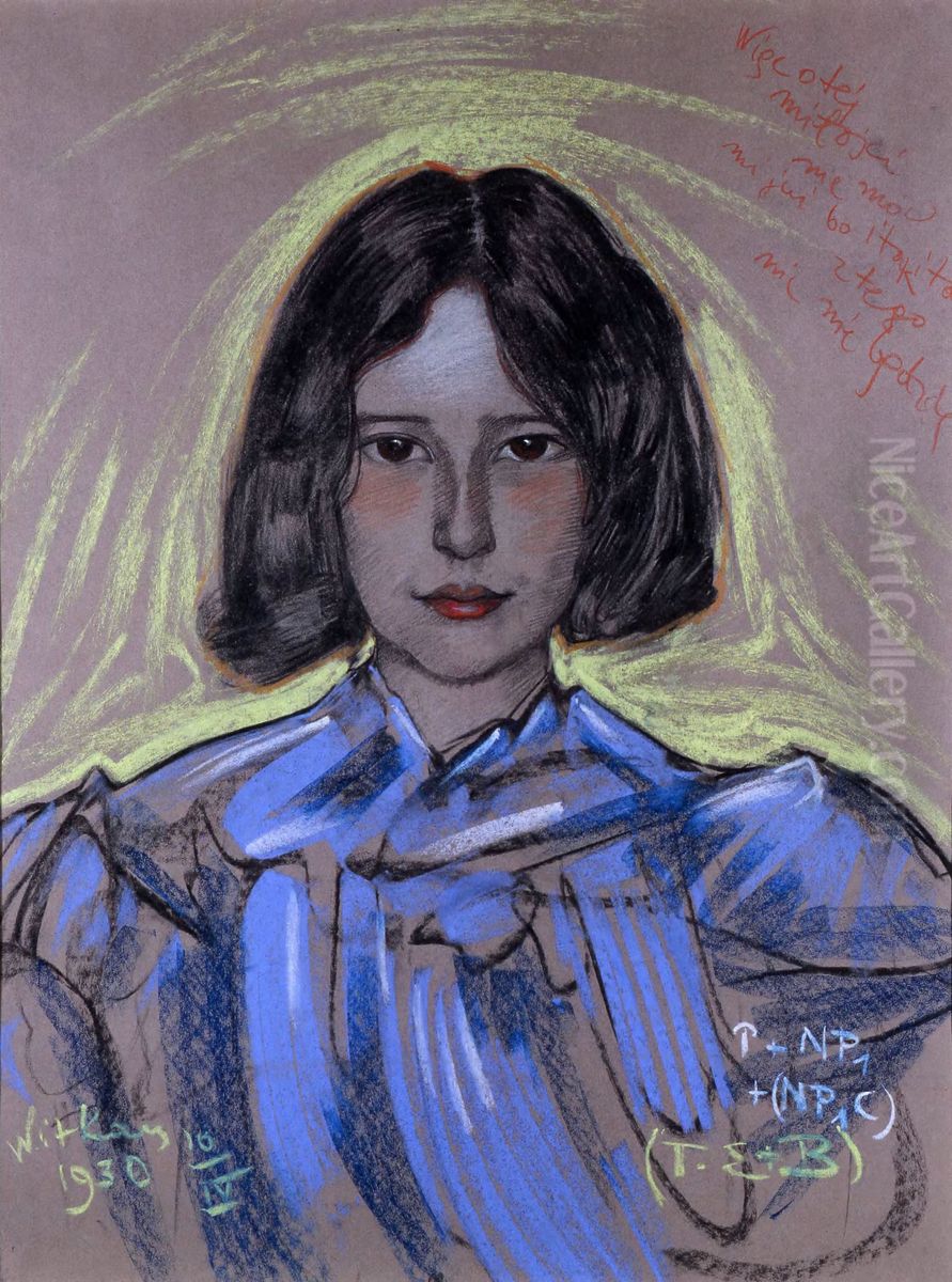 Portrait of Anna Nawrocka Oil Painting by Stanislaw Ignacy Witkiewicz (Witkacy)
