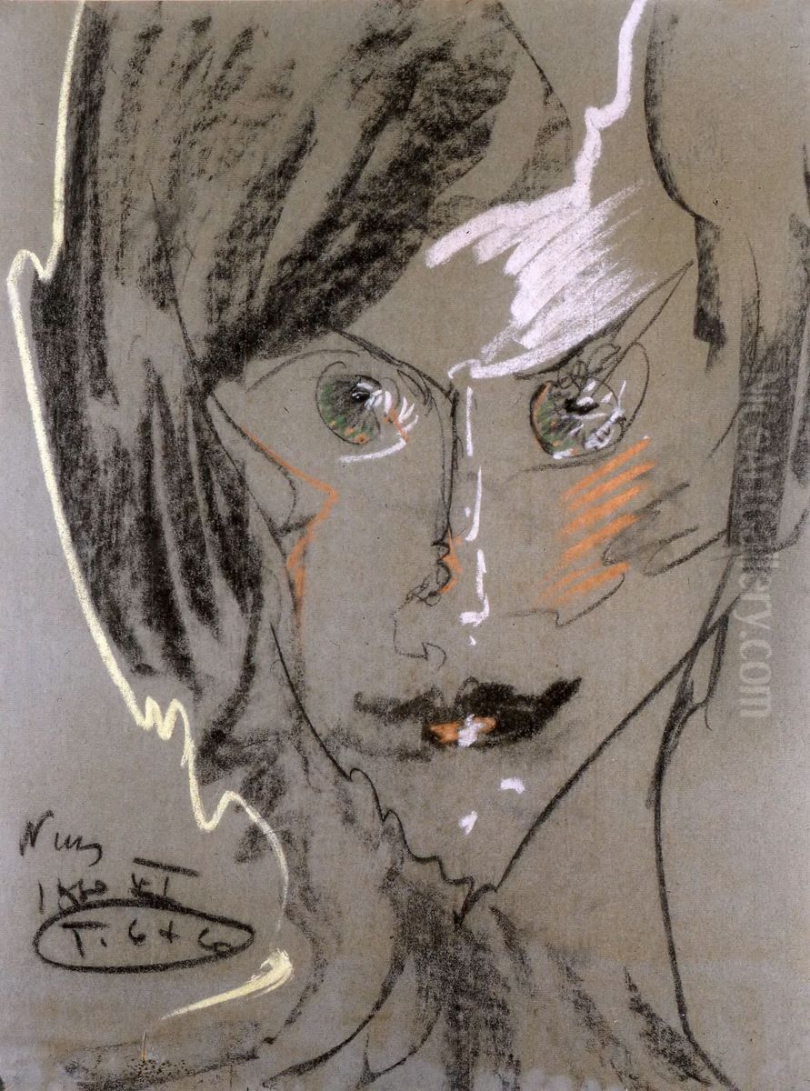 Portrait of Janina Filipowska Oil Painting by Stanislaw Ignacy Witkiewicz (Witkacy)