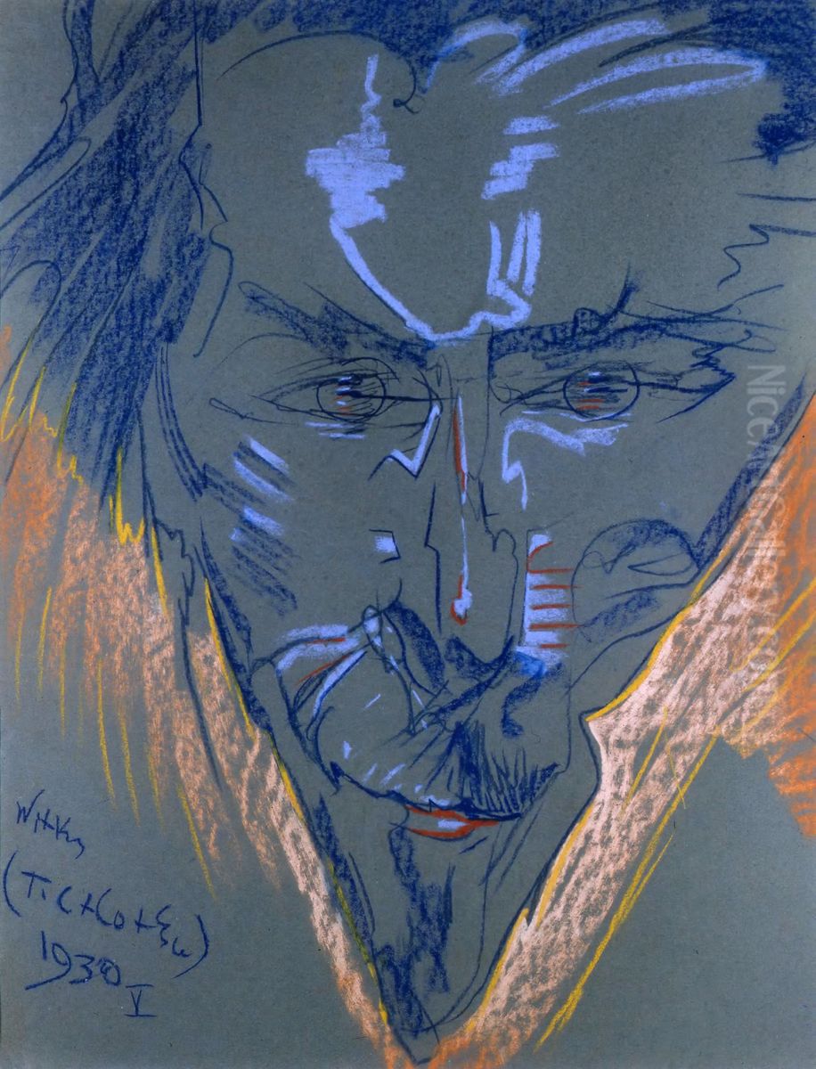 Portrait of Jozef Fedorowicz Oil Painting by Stanislaw Ignacy Witkiewicz (Witkacy)