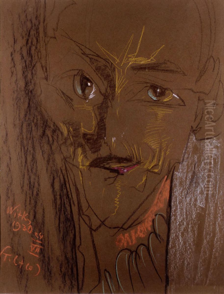 Portret majora Stefana Galynskiego Oil Painting by Stanislaw Ignacy Witkiewicz (Witkacy)