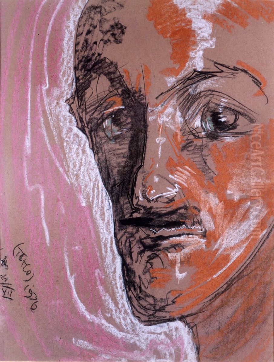 Portret majora Stefana Galynskiego Oil Painting by Stanislaw Ignacy Witkiewicz (Witkacy)