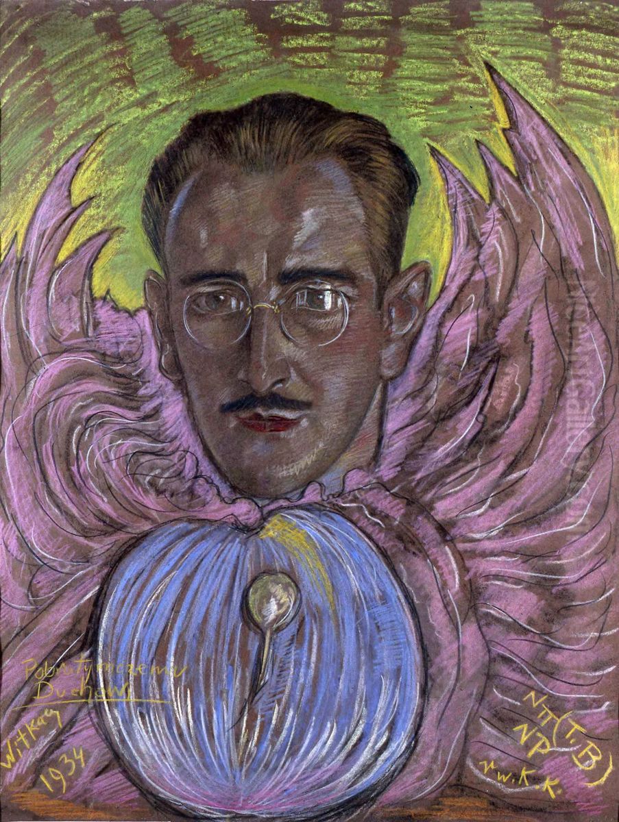 Portrait of a man Oil Painting by Stanislaw Ignacy Witkiewicz (Witkacy)