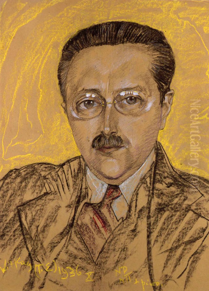 Portrait of a man Oil Painting by Stanislaw Ignacy Witkiewicz (Witkacy)