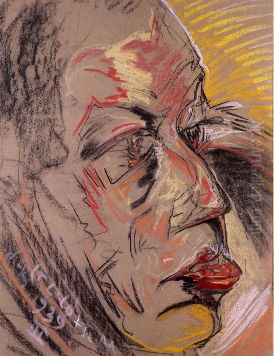 Portret Michala Choromanskiego Oil Painting by Stanislaw Ignacy Witkiewicz (Witkacy)