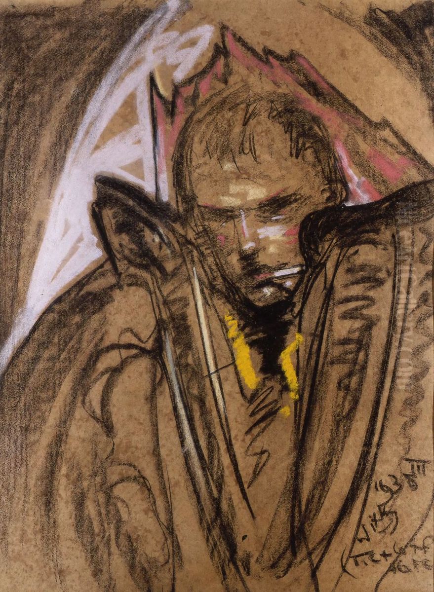 Portret Michala Choromanskiego Oil Painting by Stanislaw Ignacy Witkiewicz (Witkacy)