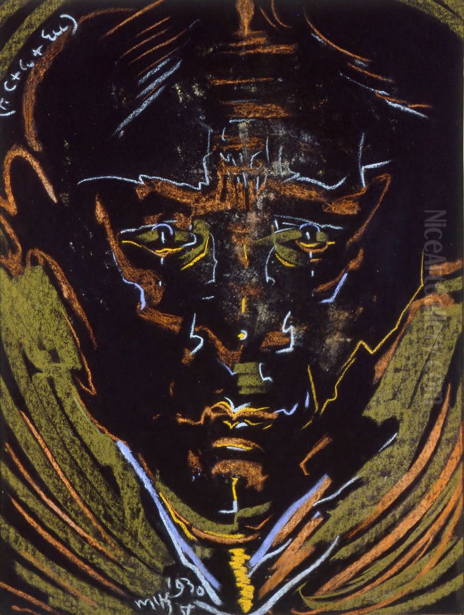 Portrait of Michal Jagodowski Oil Painting by Stanislaw Ignacy Witkiewicz (Witkacy)