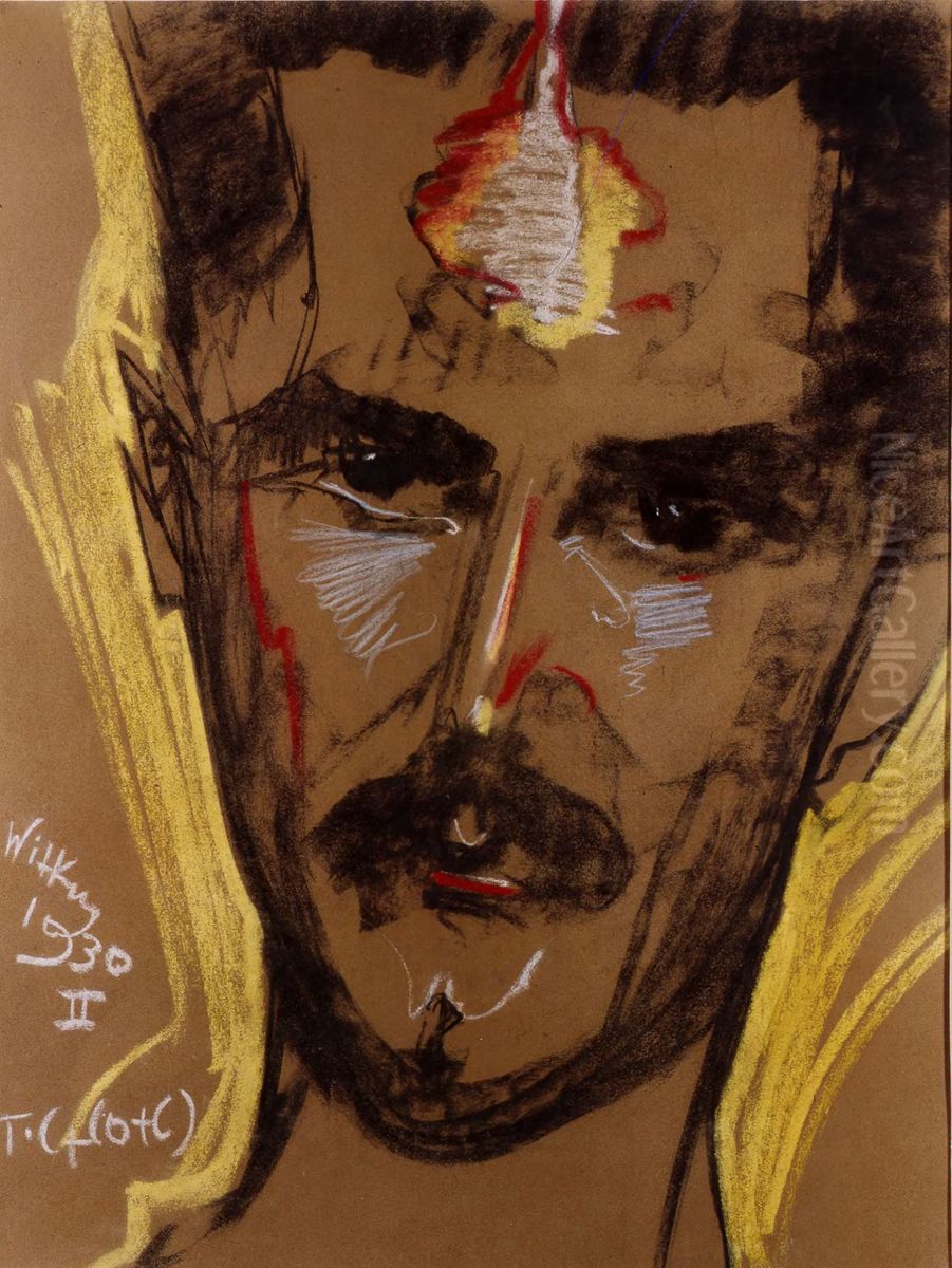 Portret Stefana Daszynskiego Oil Painting by Stanislaw Ignacy Witkiewicz (Witkacy)