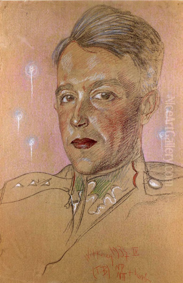 Portret Waclawa Bundyka Oil Painting by Stanislaw Ignacy Witkiewicz (Witkacy)