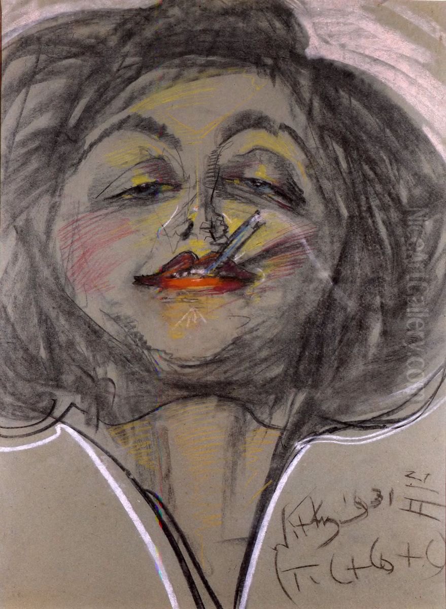 Portrait of Albina Rondomanska Oil Painting by Stanislaw Ignacy Witkiewicz (Witkacy)