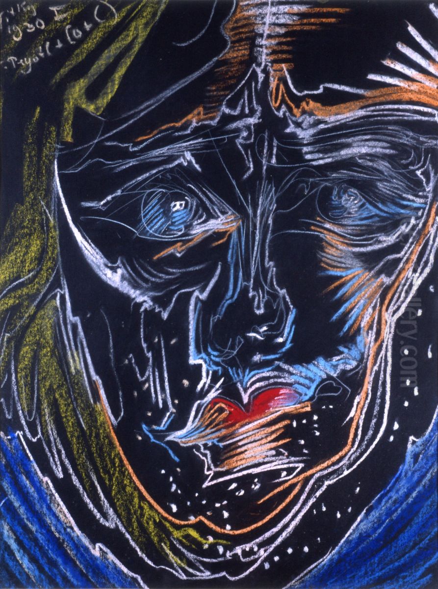 Portrait of Edwarda Szmuglarowska Oil Painting by Stanislaw Ignacy Witkiewicz (Witkacy)