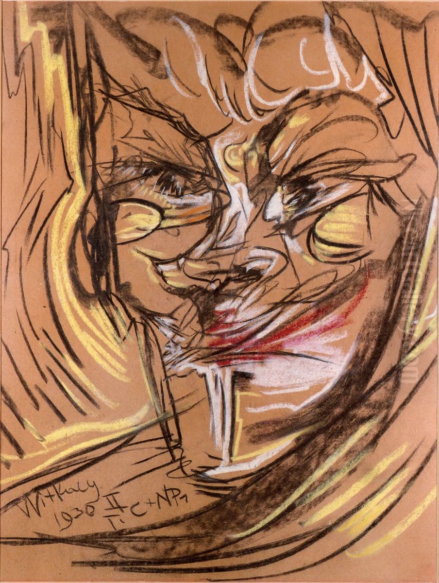 Portret Heleny Bialynickiej-Biruli Oil Painting by Stanislaw Ignacy Witkiewicz (Witkacy)