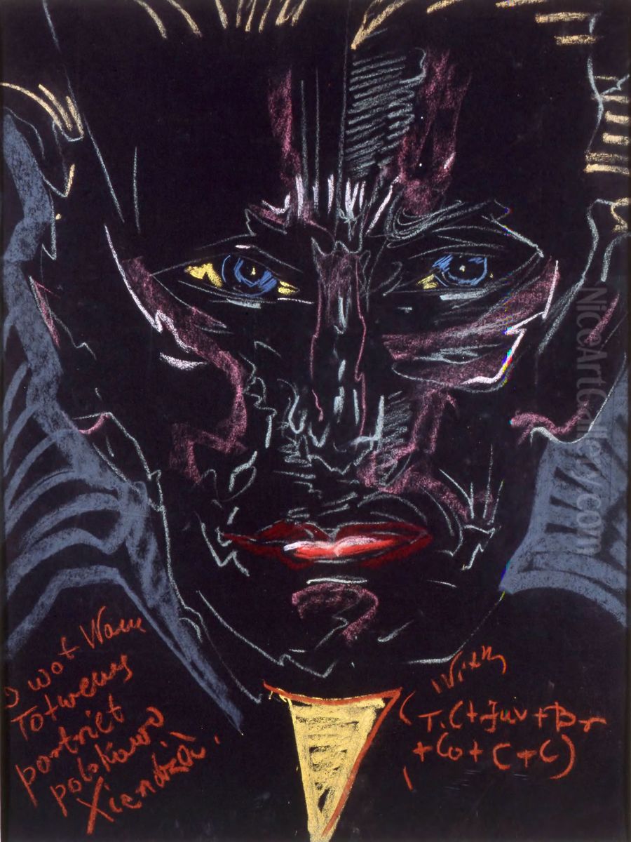 Portret mezczyzny Oil Painting by Stanislaw Ignacy Witkiewicz (Witkacy)