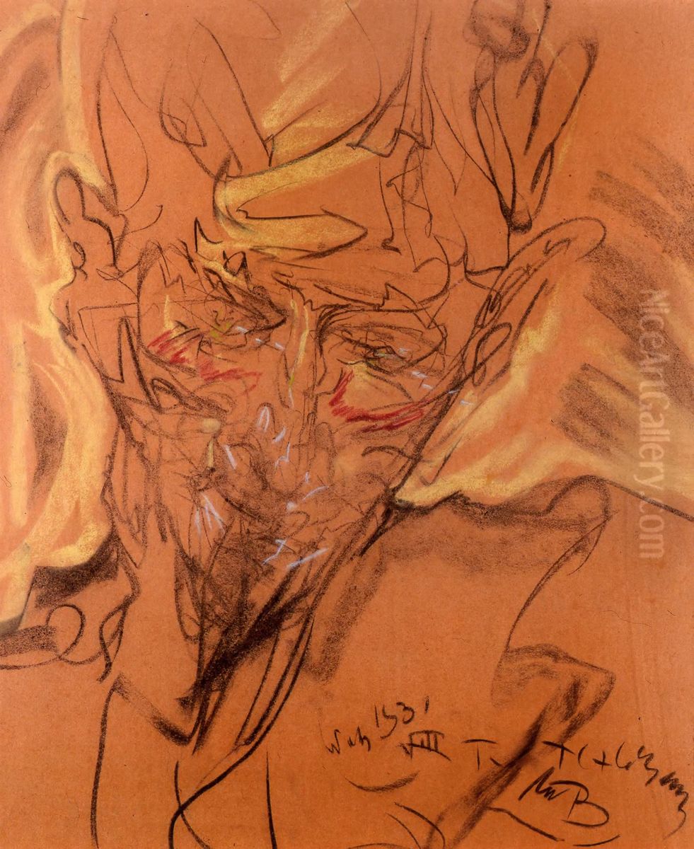 Portrait of a man Oil Painting by Stanislaw Ignacy Witkiewicz (Witkacy)