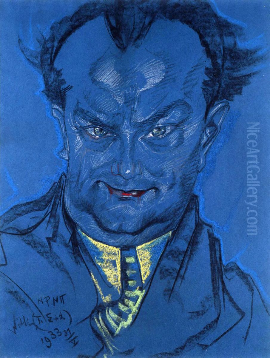 Portrait of Stefan Szuman Oil Painting by Stanislaw Ignacy Witkiewicz (Witkacy)