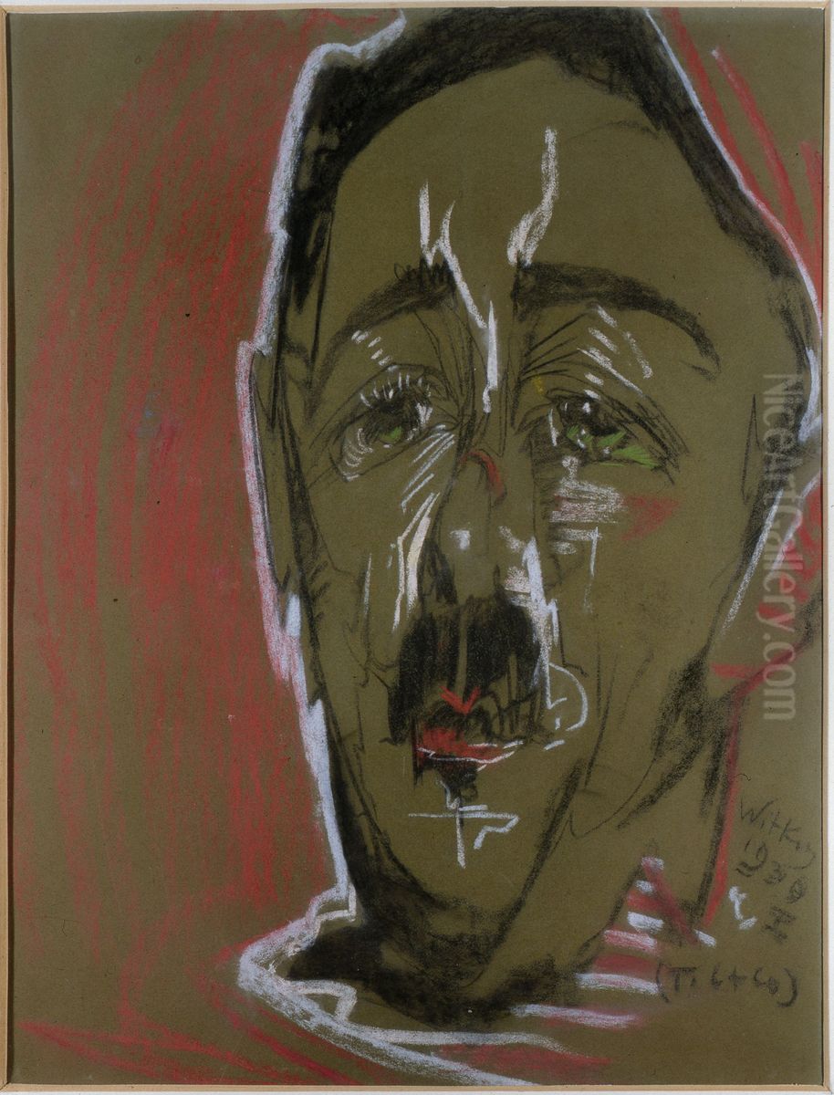 Portret Stefana Totwena Oil Painting by Stanislaw Ignacy Witkiewicz (Witkacy)