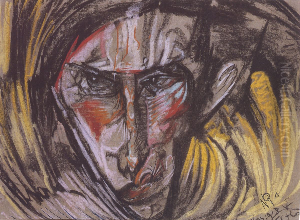 ,,Portret Bohdana Filipowskiego Oil Painting by Stanislaw Ignacy Witkiewicz (Witkacy)