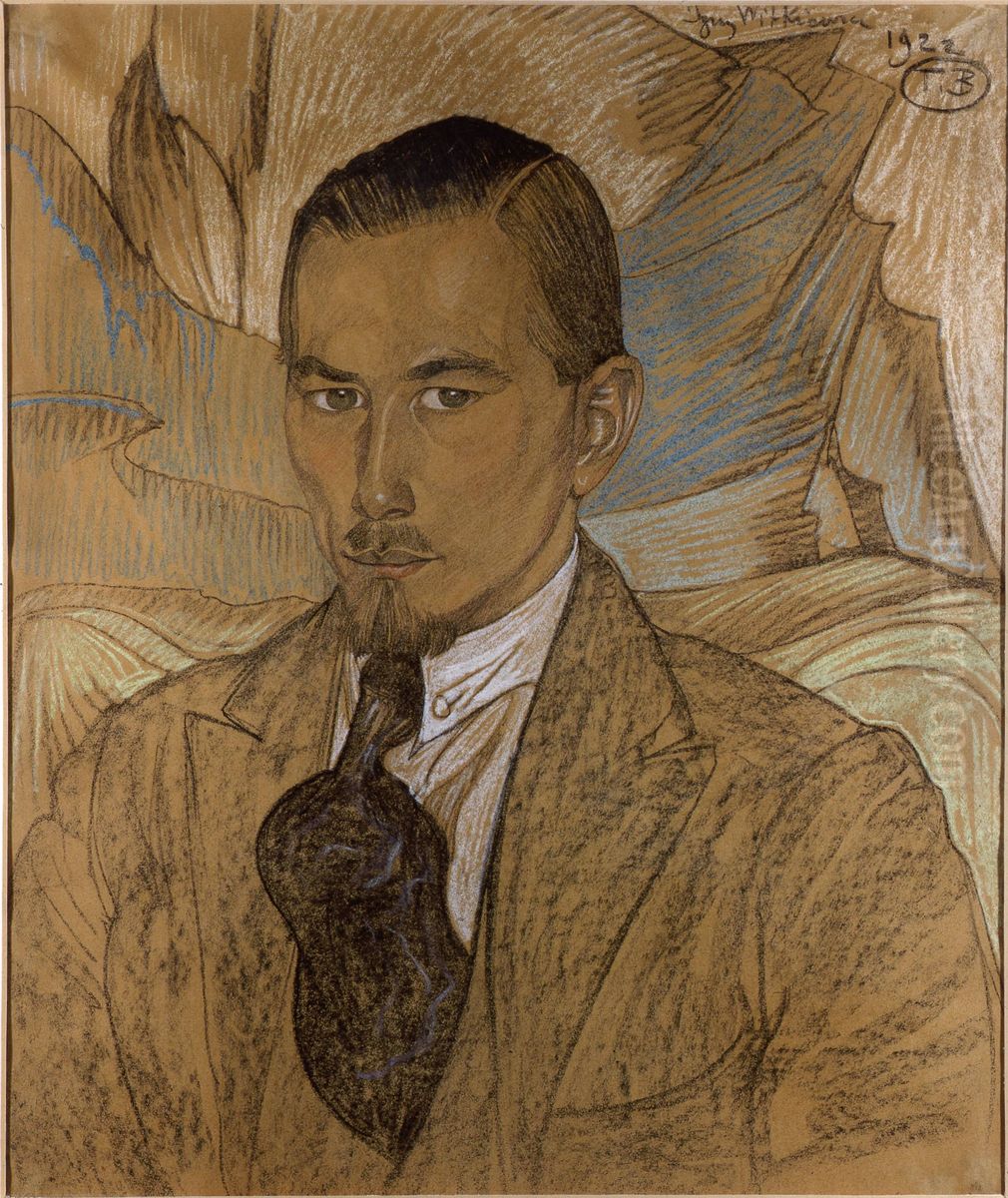 Portrait of Wlodzimierz Nawrocki Oil Painting by Stanislaw Ignacy Witkiewicz (Witkacy)