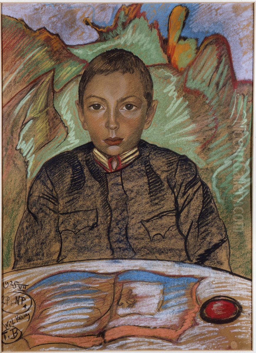 Portret Zbyszka Nawrockiego Oil Painting by Stanislaw Ignacy Witkiewicz (Witkacy)