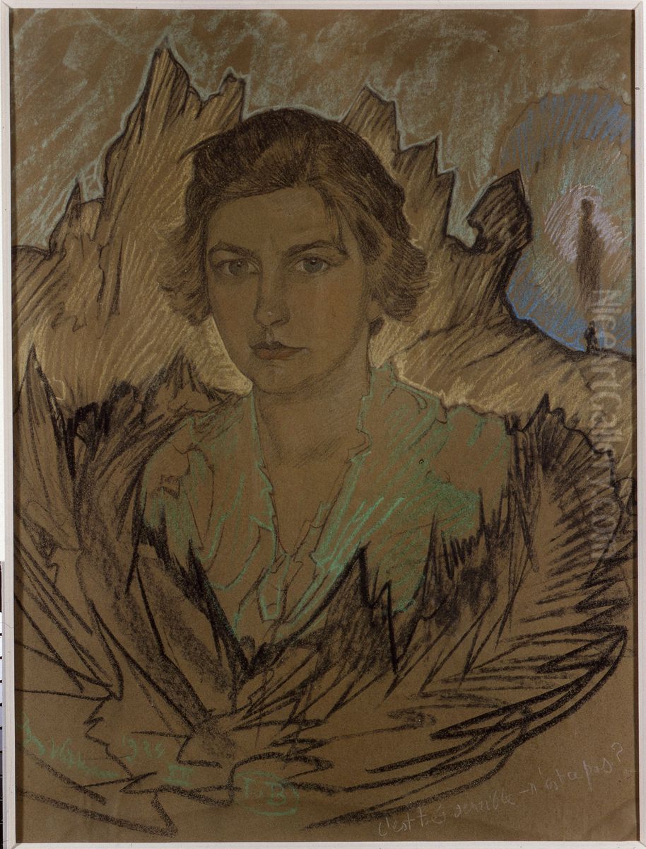 Portret Ireny Domaniewskiej Oil Painting by Stanislaw Ignacy Witkiewicz (Witkacy)