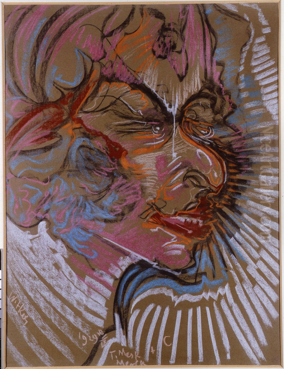 Portret Neny Stachurskiej Oil Painting by Stanislaw Ignacy Witkiewicz (Witkacy)