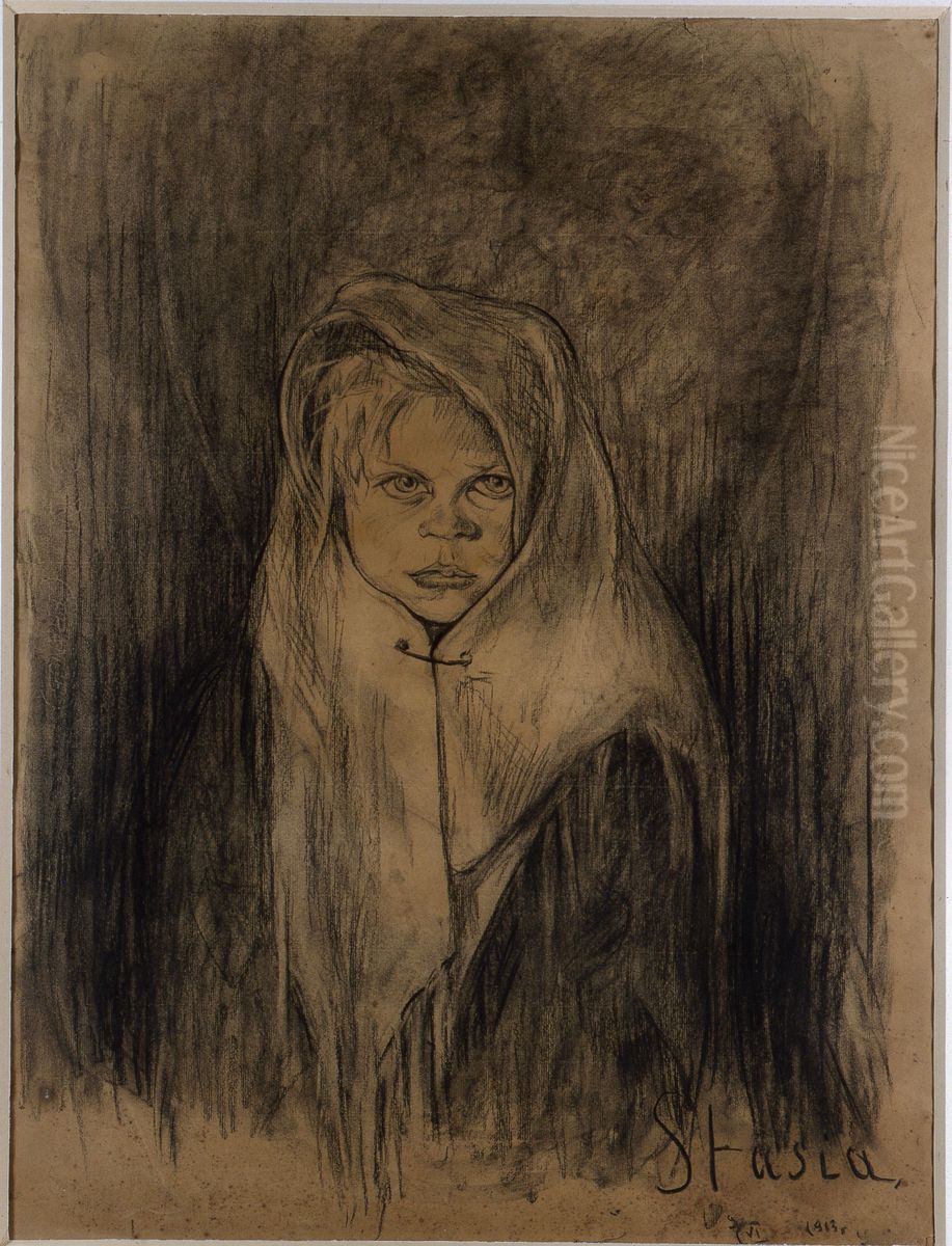 Stasia Oil Painting by Stanislaw Ignacy Witkiewicz (Witkacy)