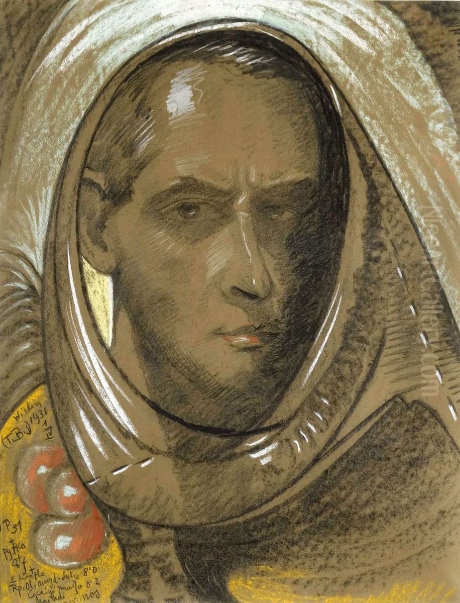 Self-portrait Oil Painting by Stanislaw Ignacy Witkiewicz (Witkacy)