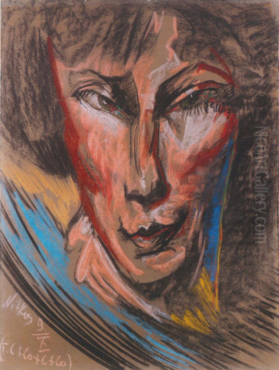 Portret Haliny Bylczynskiej Oil Painting by Stanislaw Ignacy Witkiewicz (Witkacy)