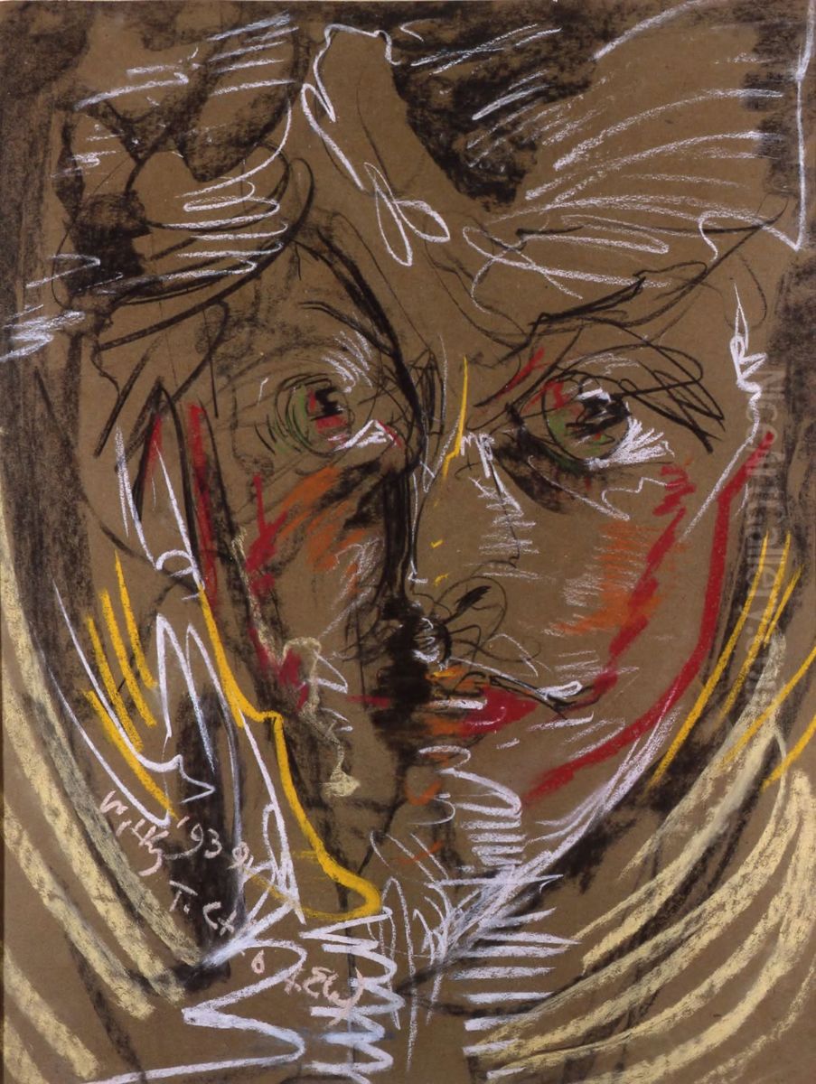 Portrait of Nena Stachurska Oil Painting by Stanislaw Ignacy Witkiewicz (Witkacy)