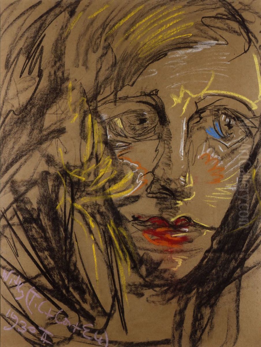 Portrait of Nena Stachurska Oil Painting by Stanislaw Ignacy Witkiewicz (Witkacy)