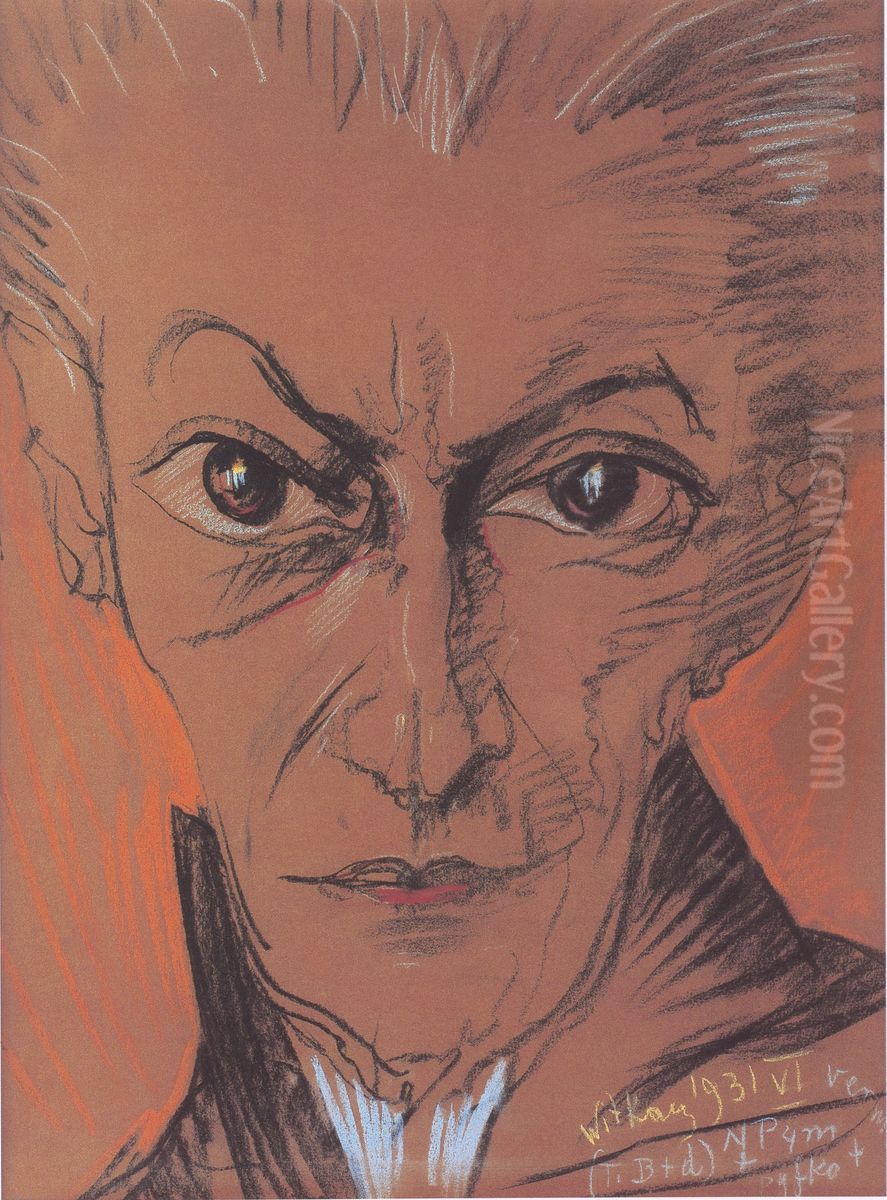 Portret mezczyzny (Prospera Szmurly) Oil Painting by Stanislaw Ignacy Witkiewicz (Witkacy)