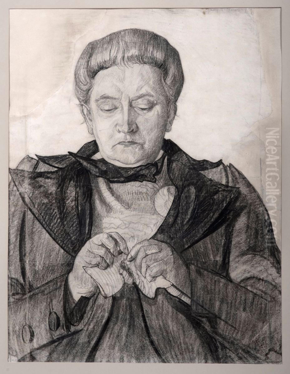 Portrait of Mother Oil Painting by Stanislaw Ignacy Witkiewicz (Witkacy)