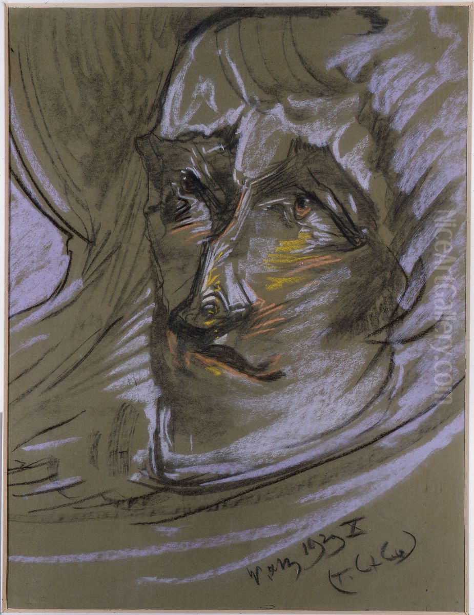 ,,Portret Bohdana Filipowskiego Oil Painting by Stanislaw Ignacy Witkiewicz (Witkacy)