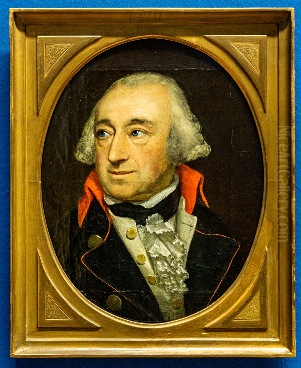 Drei Portrats, Vater mit Sohn und Tochter Oil Painting by Johann Christoph Rincklake