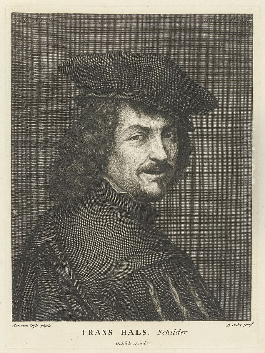 Portrait of Frans Hals (1582-1666) Oil Painting by Sir Anthony Van Dyck