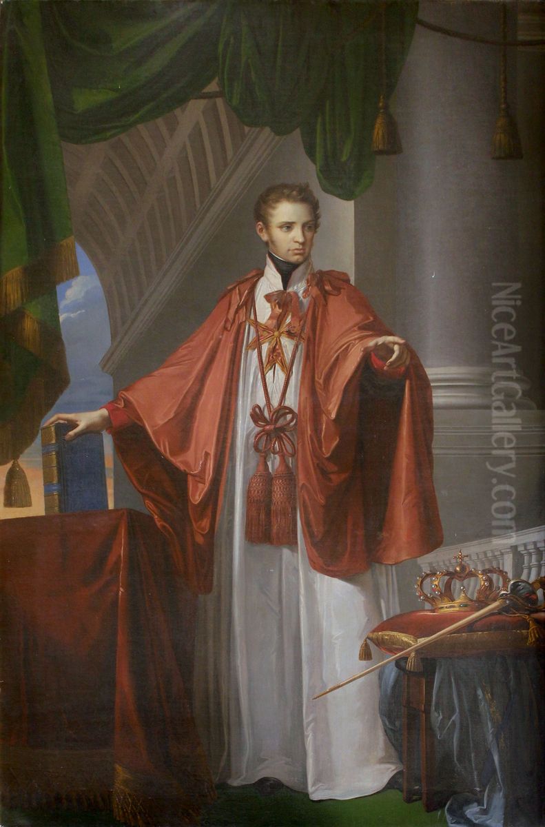 Portrait of Leopold II of Tuscany Oil Painting by Giuseppe Bezzuoli
