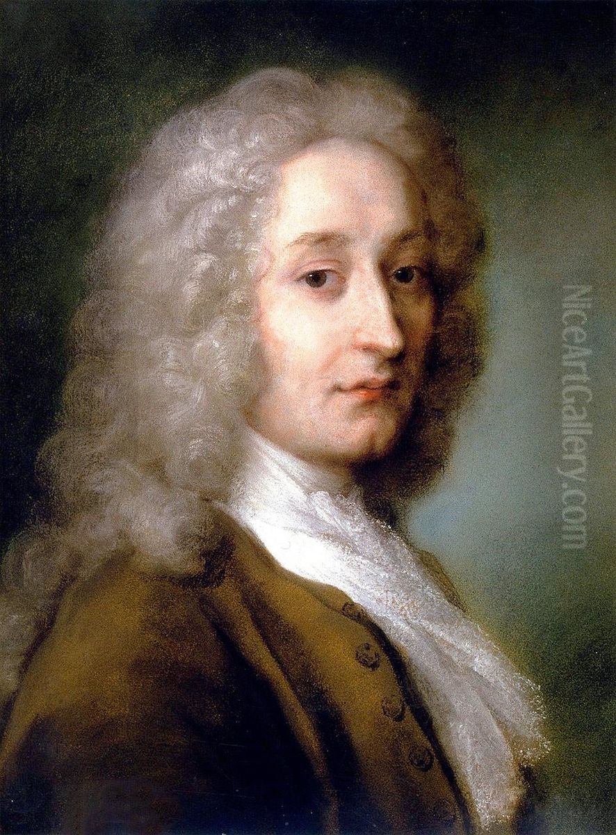 Portrait of Antoine Watteau Oil Painting by Rosalba Carriera