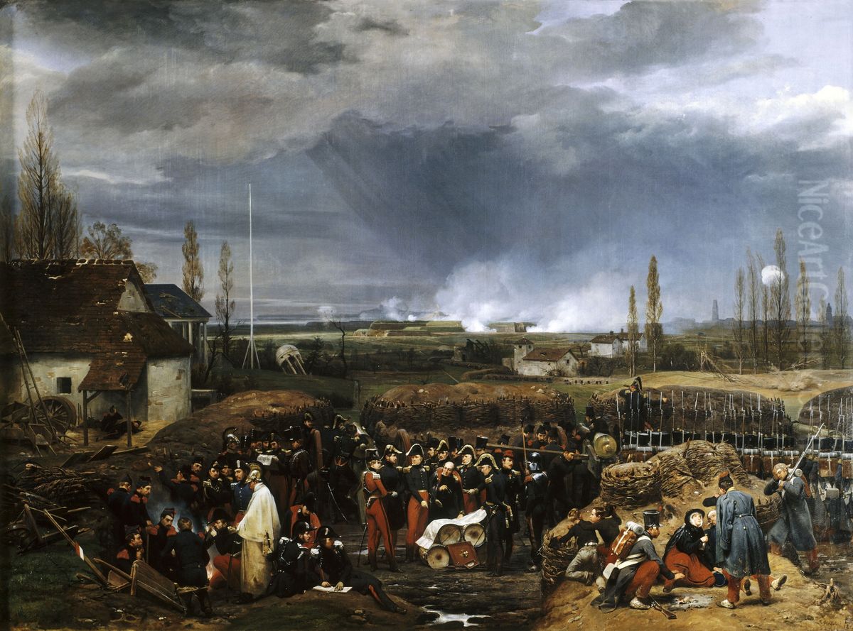 Siege of the Citadel of Antwerp, December 22nd 1832 Oil Painting by Horace Vernet