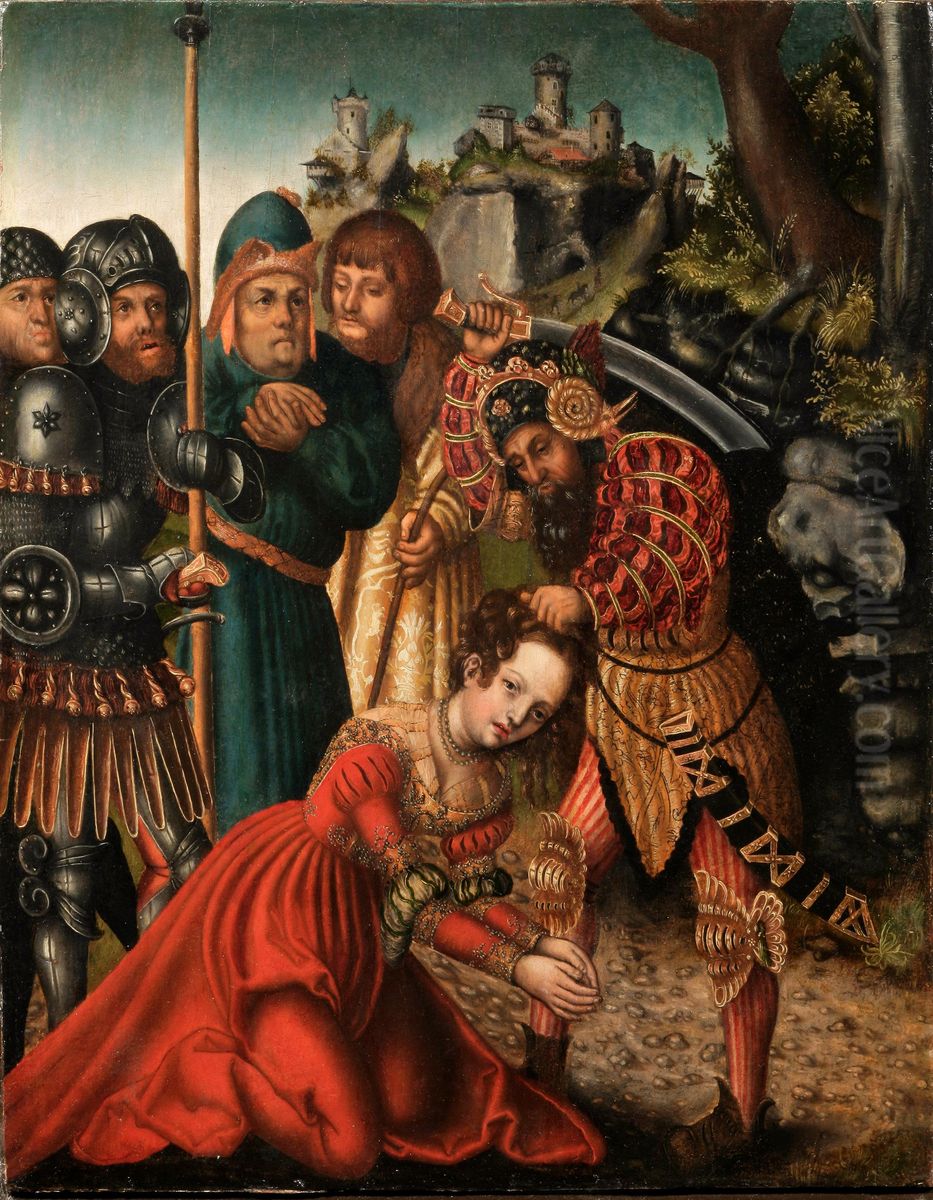 The Martyrdom of Saint Barbara Oil Painting by Lucas Cranach the Elder