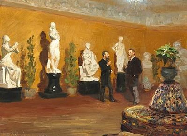 Evening party Oil Painting by Peder Severin Kroyer