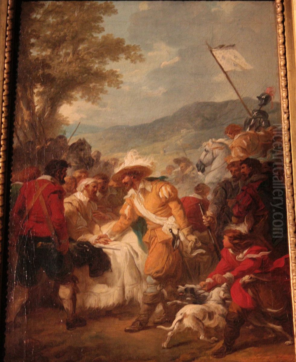 Henri IV rencontrant Sully blesse Oil Painting by Francois-Andre Vincent