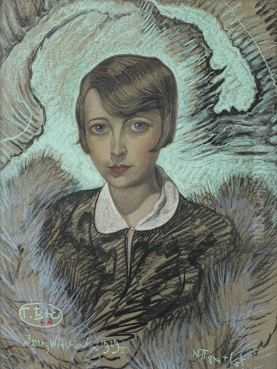 The portrait of Stefania Tuwim Oil Painting by Stanislaw Ignacy Witkiewicz (Witkacy)