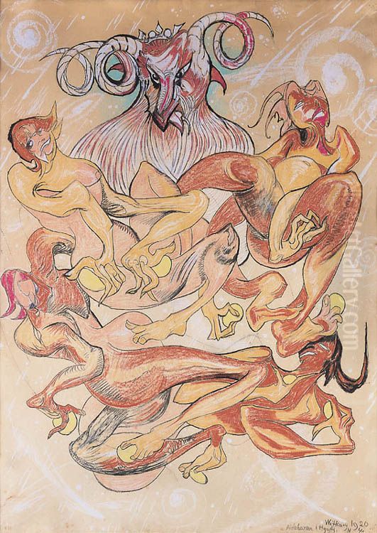 Aldebaran and Hyady Oil Painting by Stanislaw Ignacy Witkiewicz (Witkacy)