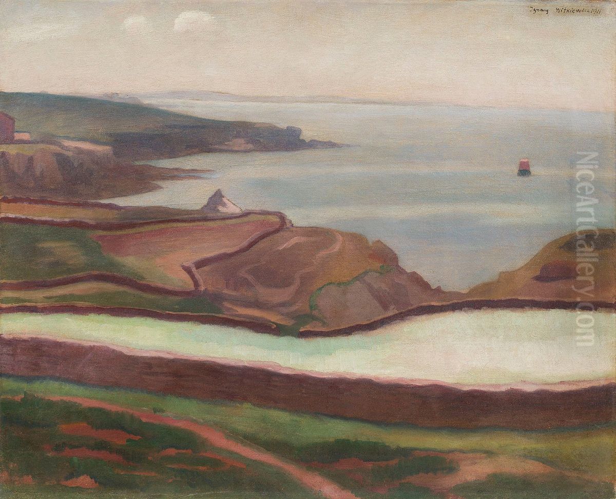 Seascape from Brittany Oil Painting by Stanislaw Ignacy Witkiewicz (Witkacy)