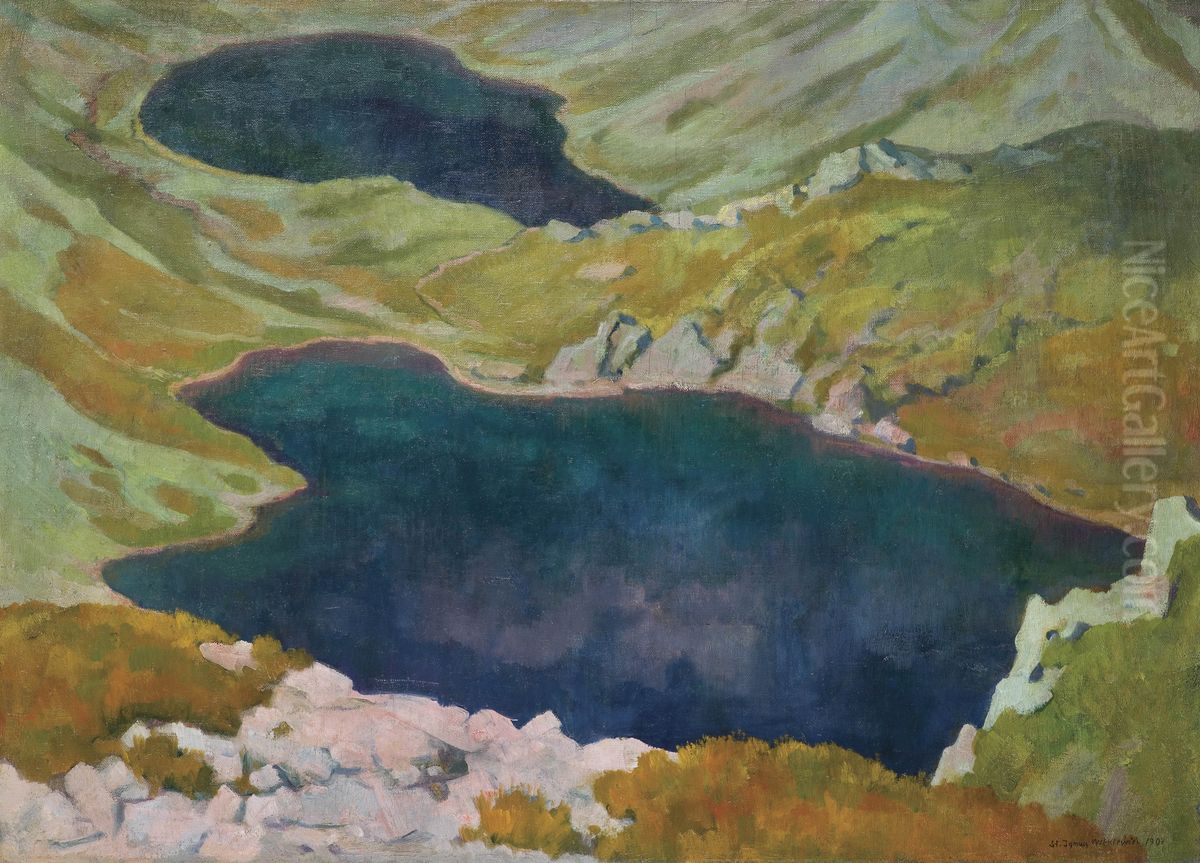 Hinczowe Stawy Oil Painting by Stanislaw Ignacy Witkiewicz (Witkacy)