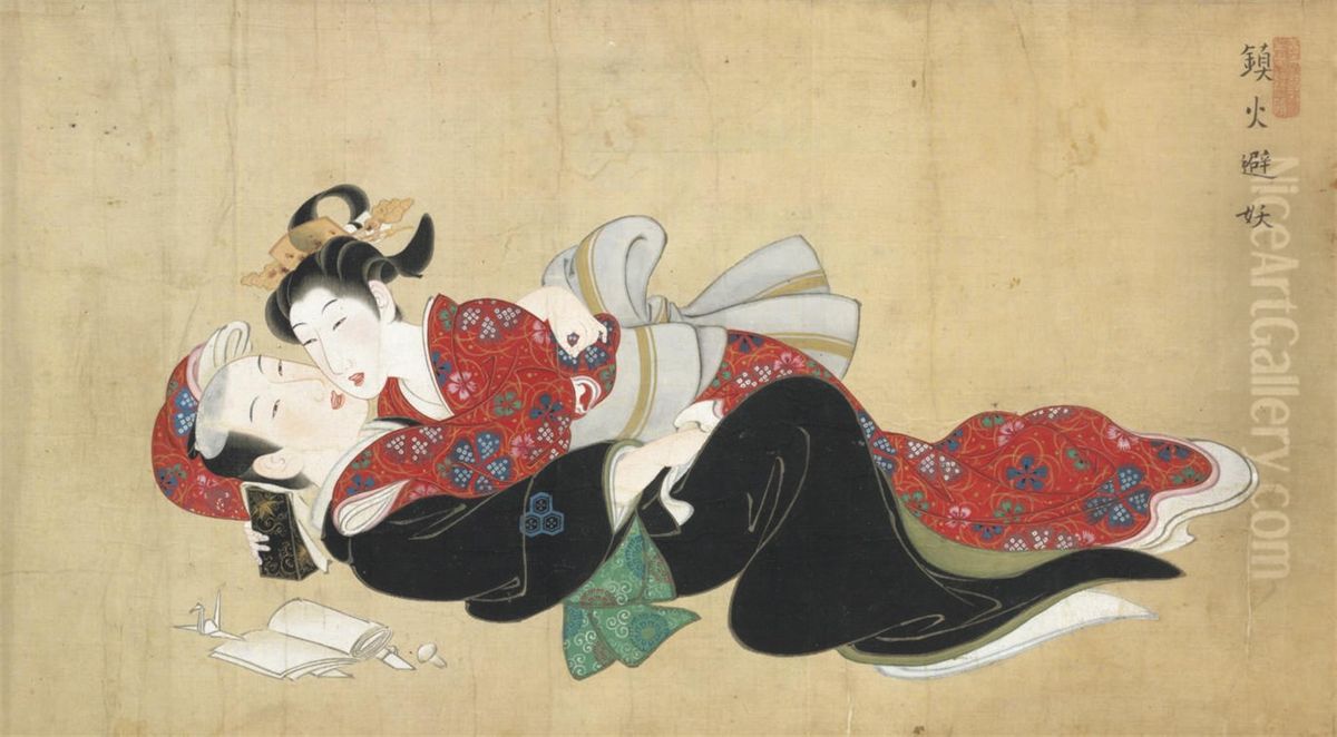 Chinka Hiyo (putting Out Fire, Avoiding Calamity) Oil Painting by Sumie Buzen