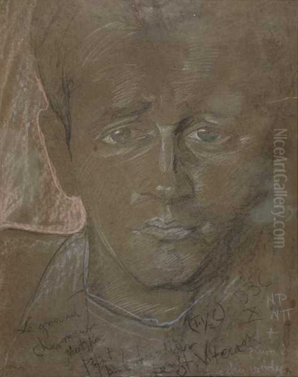 Portret mezczyzny. Oil Painting by Stanislaw Ignacy Witkiewicz (Witkacy)