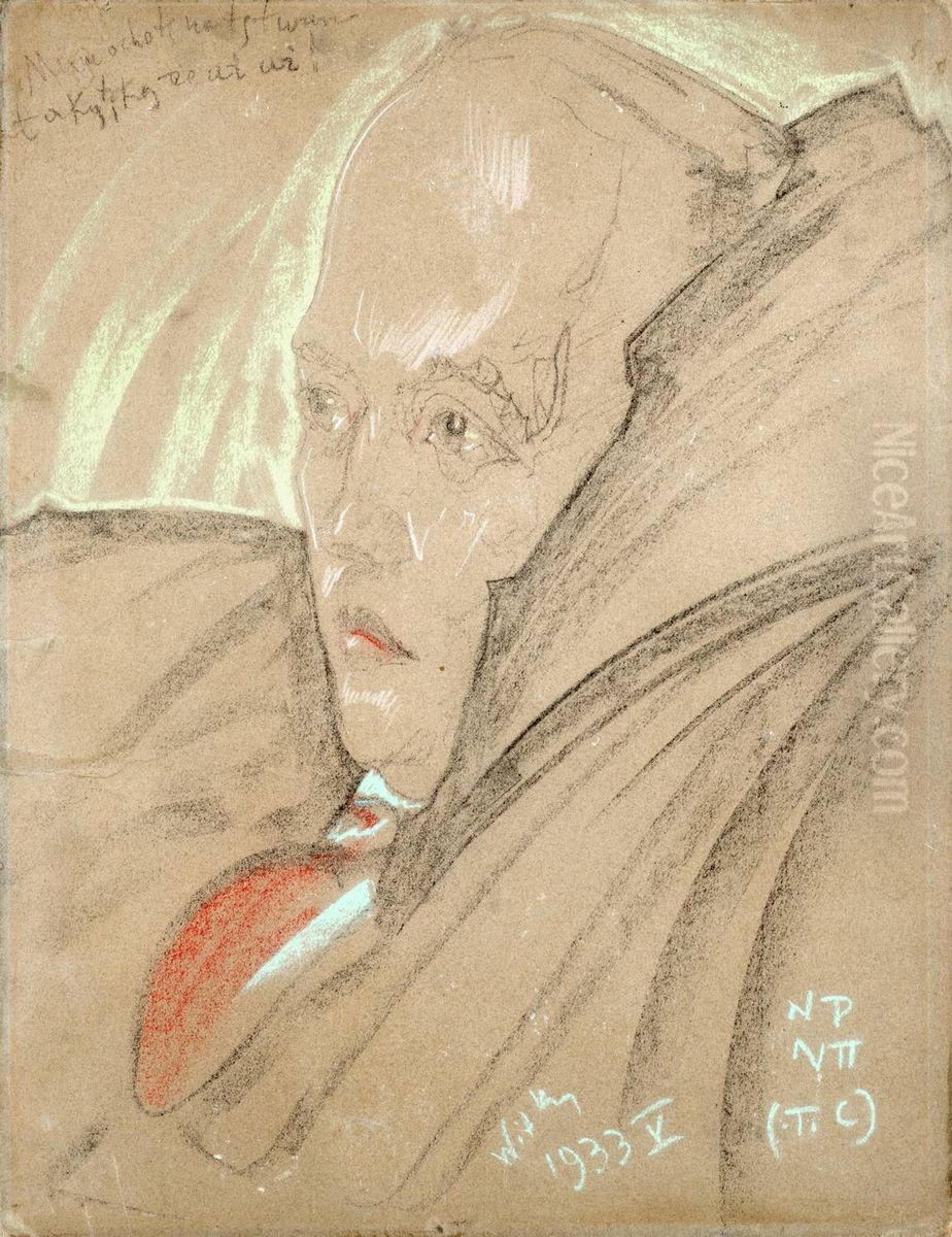 Portret pianisty Goreckiego Oil Painting by Stanislaw Ignacy Witkiewicz (Witkacy)